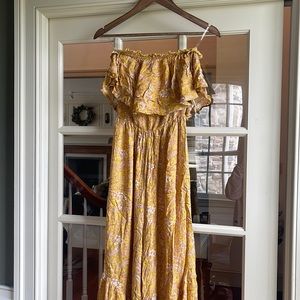 Lush Floral Jumpsuit Romper Strapless
